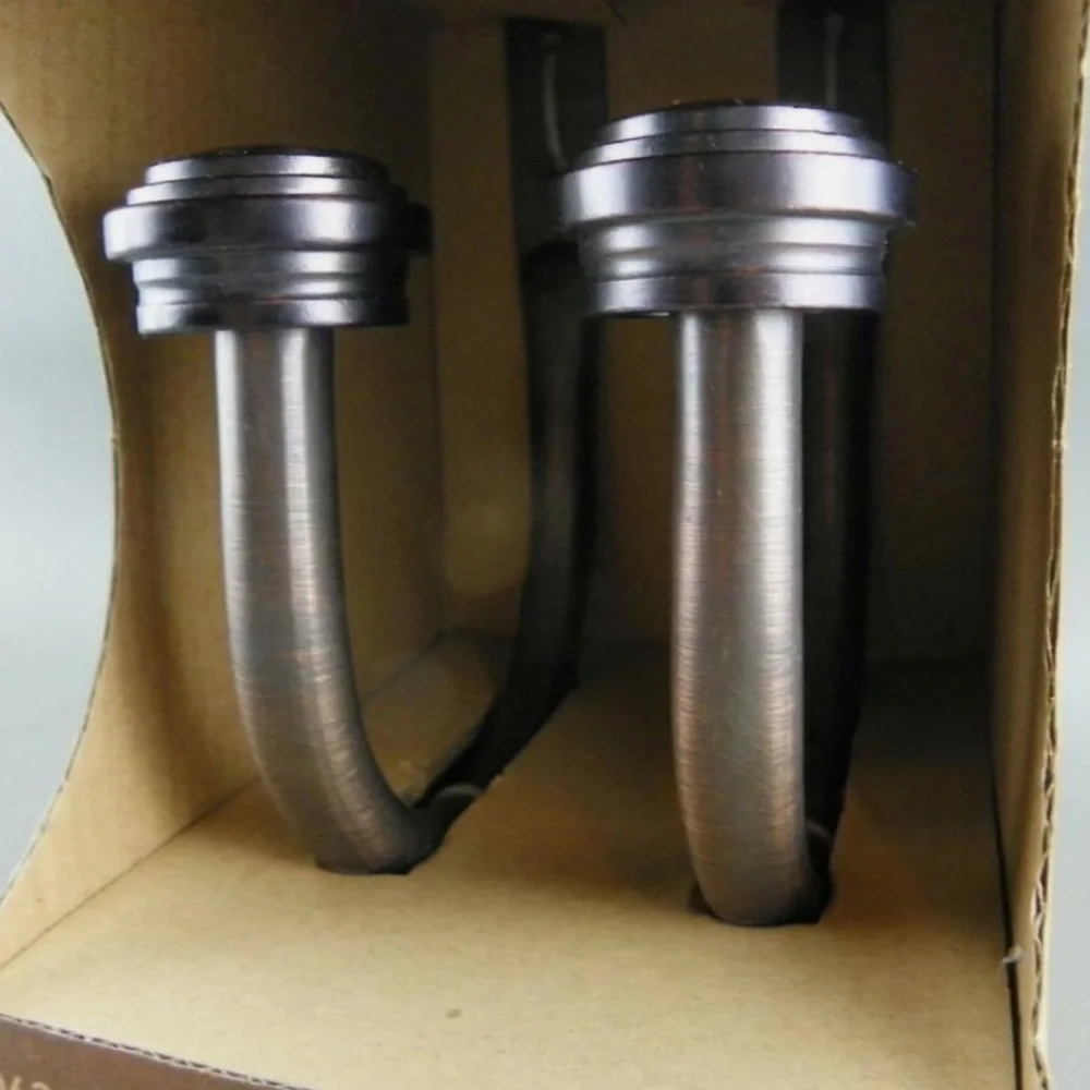 Allen + Roth Oil Rubbed Bronze Steel Curtain Holdbacks 2 Pack New NIB
